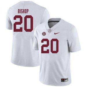NCAA Men's Alabama Crimson Tide #20 Cooper Bishop Stitched College 2019 Nike Authentic White Football Jersey GX17H77ZM